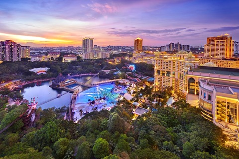 A breathtaking aerial view of Sunway City Kuala Lumpur