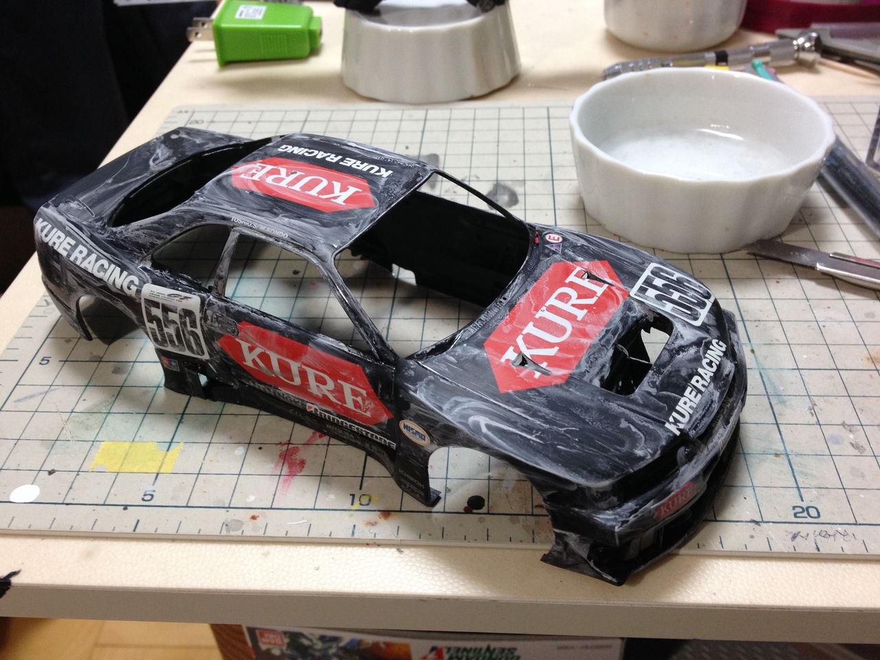 タミヤ Kure Nismo Gt R その ボディ研磨編 おなかいっぱい
