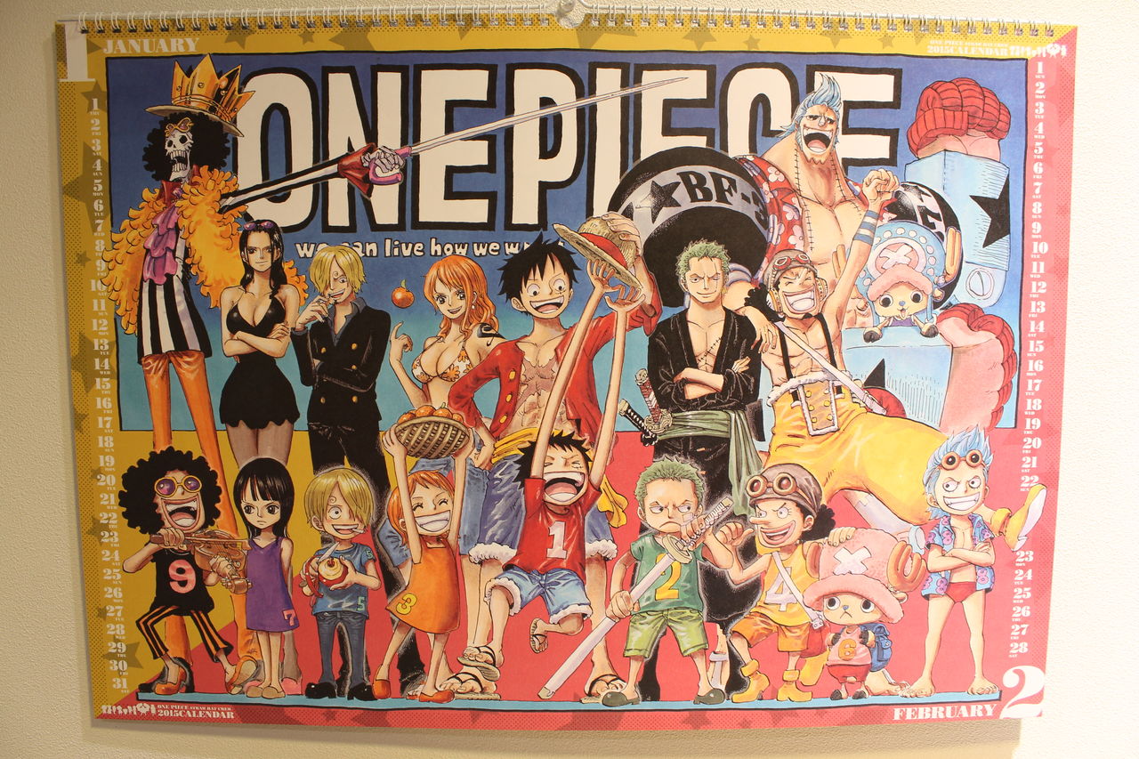 原作絵柄のカレンダー 大好評発売中 One Piece 麦わらストア 航海日誌