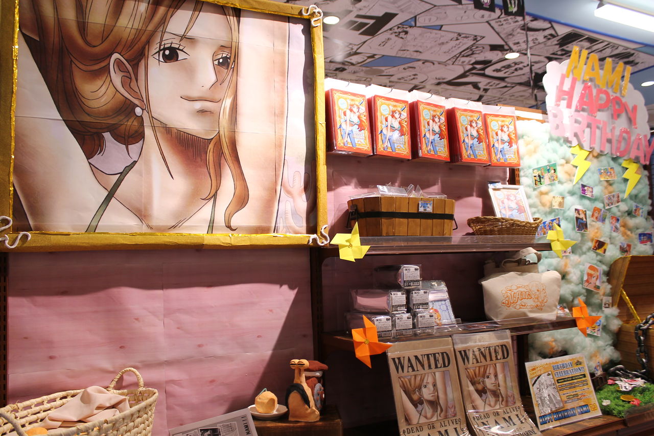 渋谷本店 7月はナミのバースデー one piece 麦わらストア 航海日誌