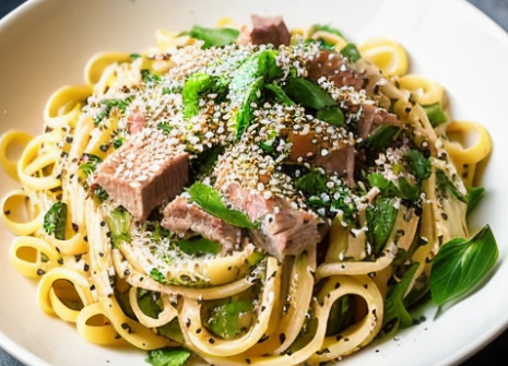 🍝コク旨でやさしい味！ツナとごまの和風パスタの作り方