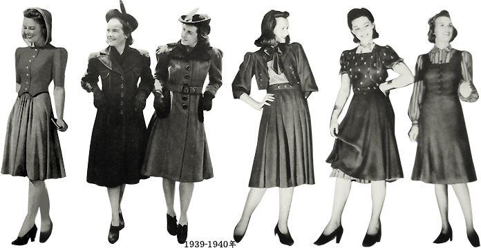 第二次世界大戦中の海外少女服 1939 1942年 むかしの装い