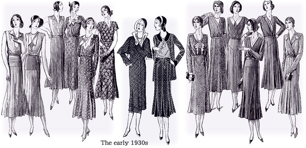 むかしの装い 1930年代初頭の海外、昼の服