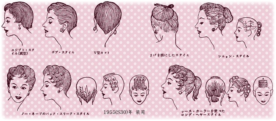 昭和30年の髪型 追加 むかしの装い