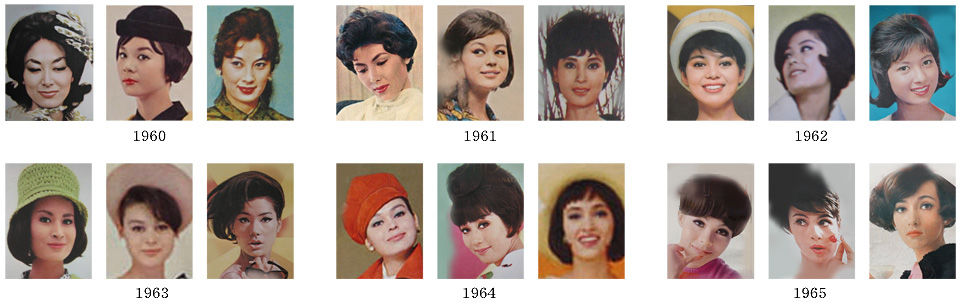 ダブルラインと1960年代のお化粧 むかしの装い