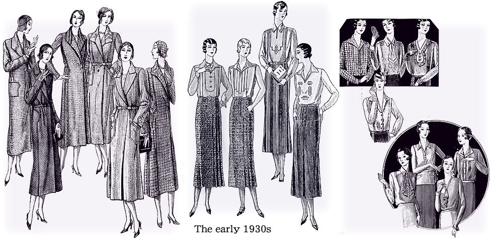 1930年代初頭の海外 昼の服 むかしの装い