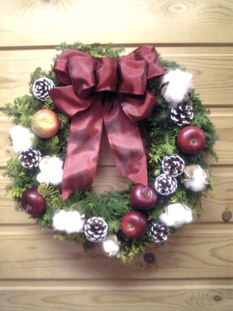 クリスマスリース 赤と青 本と花のある暮らし クリスマスリース 赤と青 本と花のある暮らし
