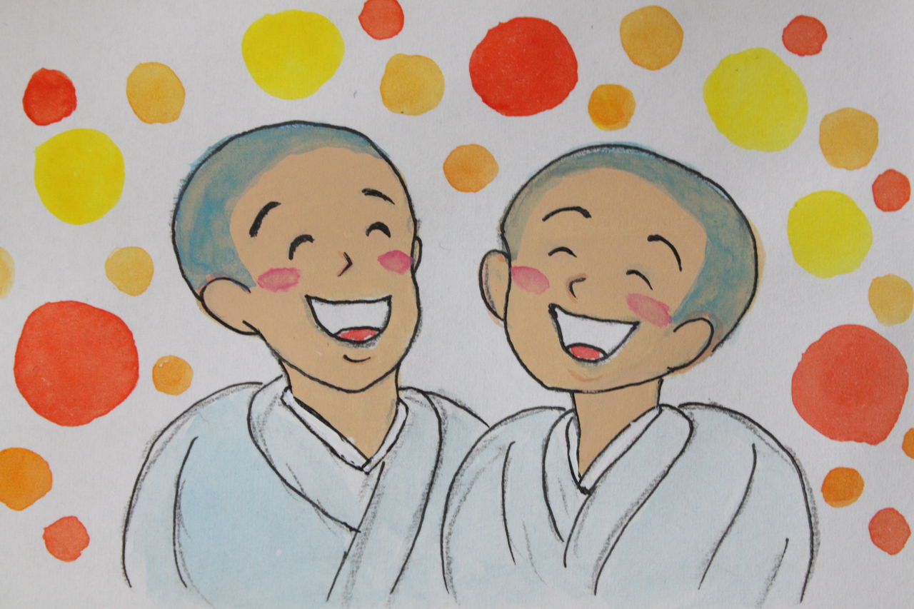 １と５笑顔の坊主たち かまぼこ板の絵 Yuのblog