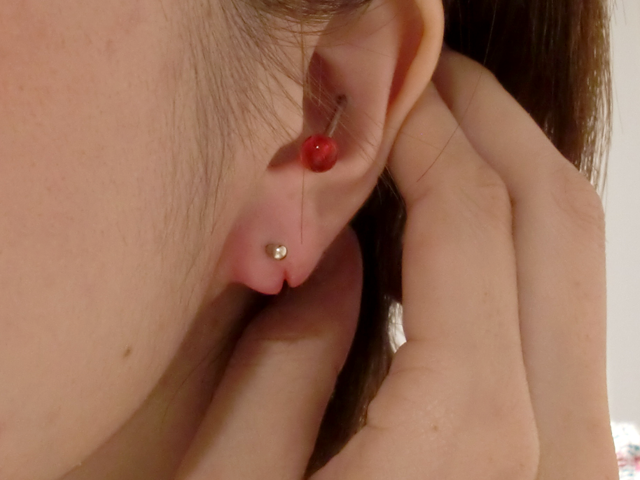 ピアス開け直しました 微妙にグロ注意ｗ むんぽの日