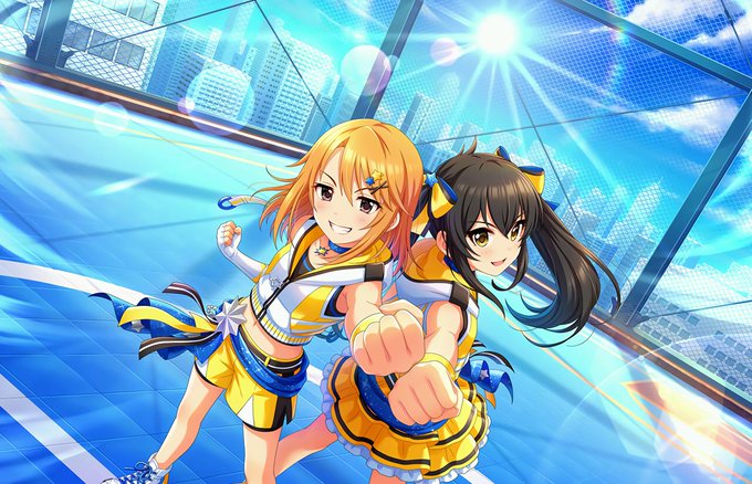 アイドルマスター シンデレラガールズ 結城晴 + 的場梨沙 ビートシューター デレマス 的場梨沙＆結城晴 色紙 JS ロリ 美少女 ビート