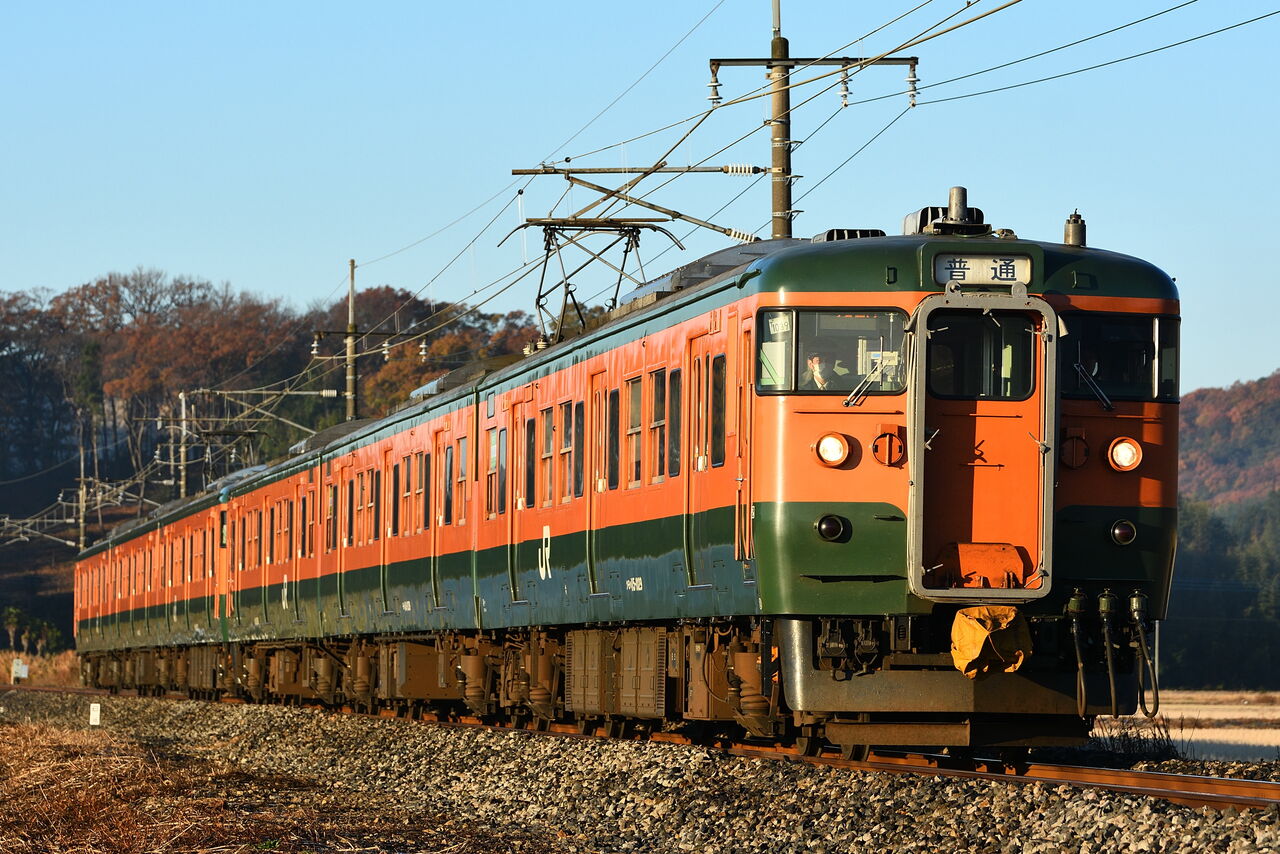 両毛線115系 大平下ストレート 武蔵野鉄日記