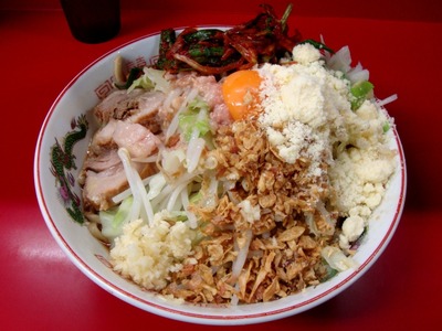 ラーメン+汁なし+ニラキムチ+粉チーズ