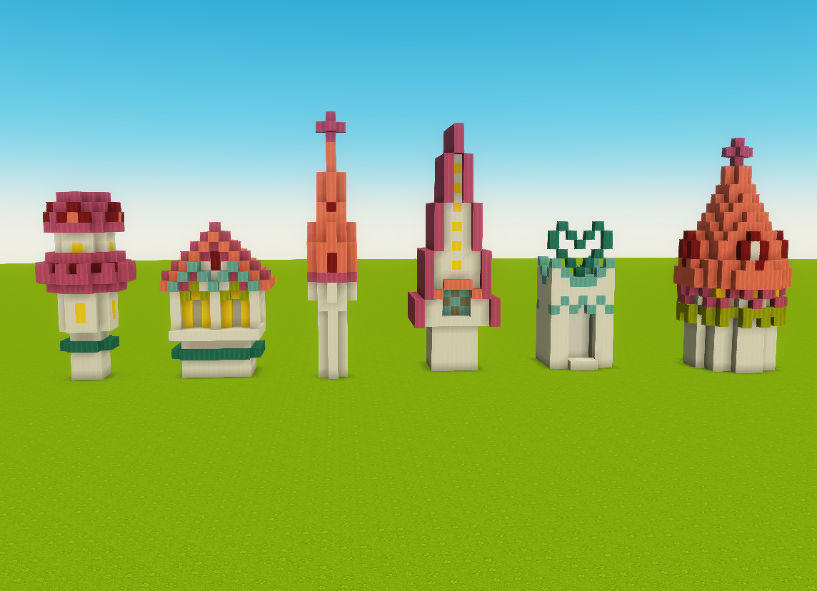 羊毛だけでお城を建てる みゅーずのマイクラ