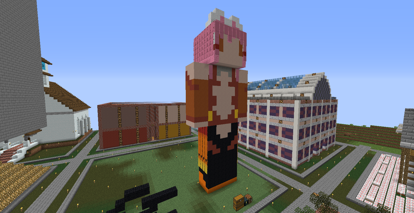 ねこ地区にワッフルを作る みゅーずのマイクラ