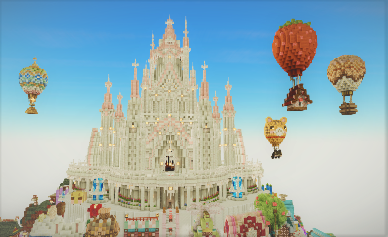 みゅーずケーキ島にお城を作る（お城の作り方） : みゅーずのマイクラ