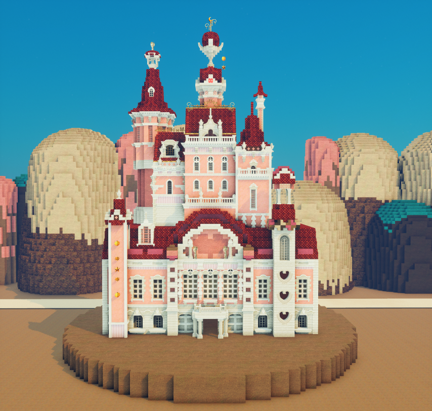 初心者さん向けのお城の作り方（お菓子の街） : みゅーずのマイクラ