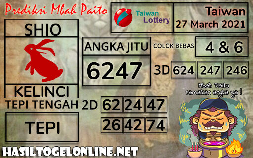Prediksi Togel Taiwan 27 Maret 2021 Museumtoto Agen Togel Online