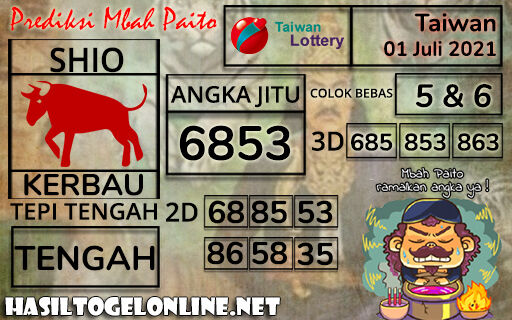 Prediksi Togel Taiwan 01 Juli 2021 Museumtoto Agen Togel Online