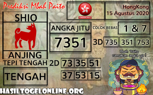 Prediksi Togel Hongkong 15 Agustus 2020 Museumtoto Agen Togel Online