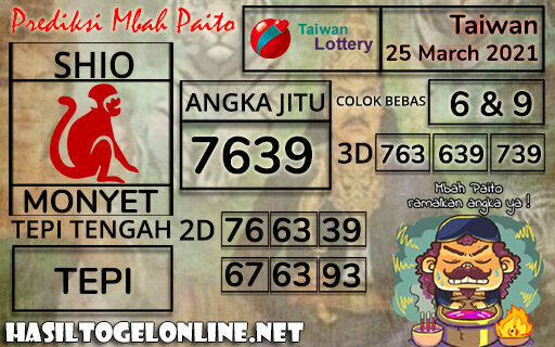 Prediksi Togel Taiwan 25 Maret 2021 Museumtoto Agen Togel Online