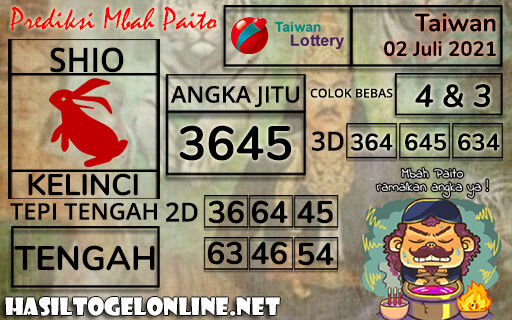 Prediksi Togel Taiwan 02 Juli 2021 Museumtoto Agen Togel Online