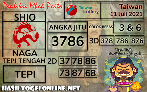 Prediksi Togel Taiwan 11 Juli 2021 Museumtoto Agen Togel Online