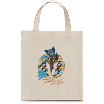 「ポニーテールと猫耳4色」お手軽トート handy tote bag 867円(税込)