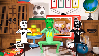 モーション練習/かなピーマン&カミイチ(しまじろうのわお!)の「まみむめもったいない!」※二次創作
