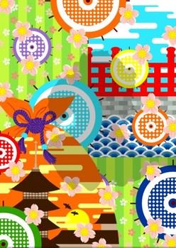 0080京都の舞妓猫j背景