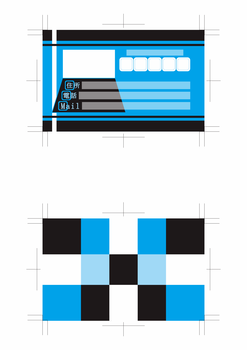 名刺デザイン青赤緑黄色黒系両面500dpi(テーマは「Web designer」)1