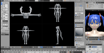 20230619初音ミク6頭身(髪の毛完成)bandicam 2023-06-19 13-17-57-341