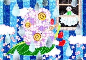 0063紫陽花羊f(線画と合成)