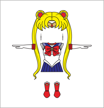 美少女戦士セーラームーンコスプレ衣装三面図1