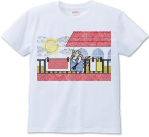 布団干し(Hang out futon)Tシャツ