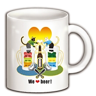 「We love beer!」カラフル マグカップ(ホワイト) 2,100円