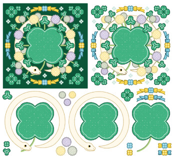 0014happyclover_set