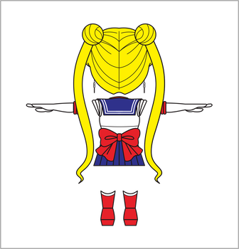 美少女戦士セーラームーンコスプレ衣装三面図2
