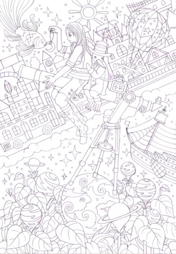 0058天体望遠鏡で金魚にエサやりa