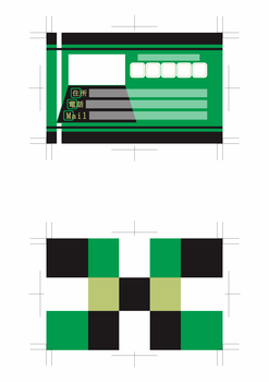 名刺デザイン青赤緑黄色黒系両面500dpi(テーマは「Web designer」)3