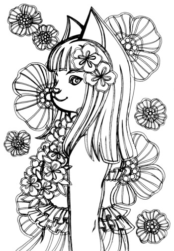 0043ハワイに行きたいハンニャ下絵