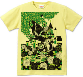 長靴をはいた猫とダイヤル式電話機とオニオオハシ(Cat who wearing boots and Dial phone with Toco toucan)Tシャツ