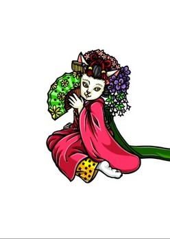 0080京都の舞妓猫h明るい部分