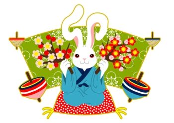 卯年年賀状用イラスト素材