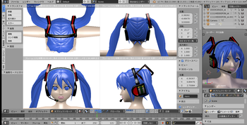 20230620初音ミク6頭身(ヘッドフォン完成)bandicam 2023-06-20 13-14-29-585