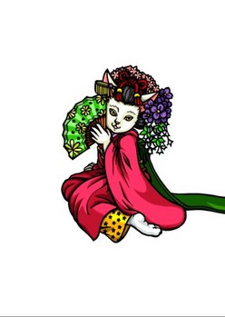 0080京都の舞妓猫g影2段階