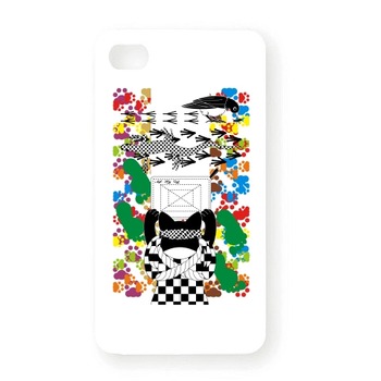 雑巾がけと足跡(Wiping and a footprint) iPhone4Sオリジナルケース(ホワイト)
