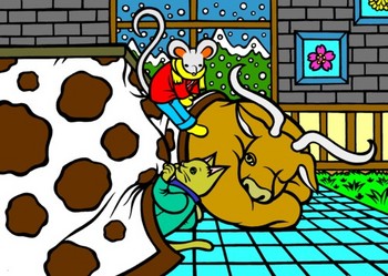 00472牛はコタツで丸くなる