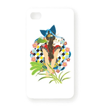 「ポニーテールと猫耳カラフル」 iPhone4Sオリジナルケース (ホワイト) 2,625円