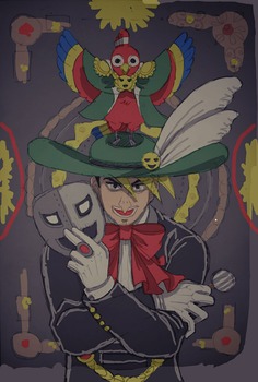 サユリと哀牙下絵