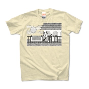 布団干し(Hang out futon)TシャツMONOCHROME